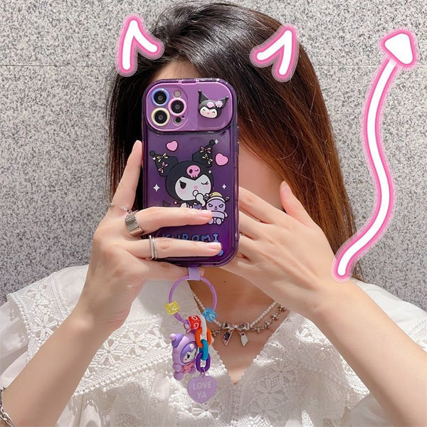 Sanrio Kawaii Phone Case With Keychain - Juneptune