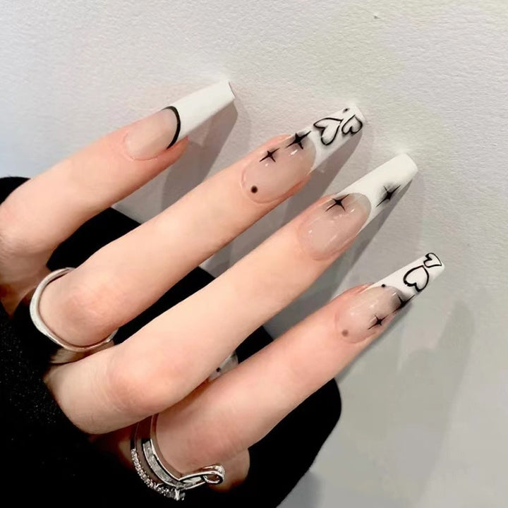 24pcs/Box Press On Cute Aesthetic False Nails - Juneptune