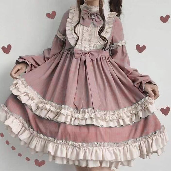 Sweet Lolita Pink Maid Dress - Juneptune