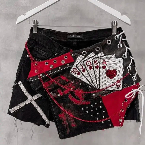 Deadman’s Hand Poker Patchwork Skirt