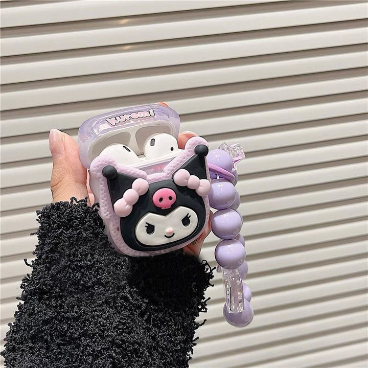 Sanrio Kuromi Airpods Case With Bracelet - Juneptune