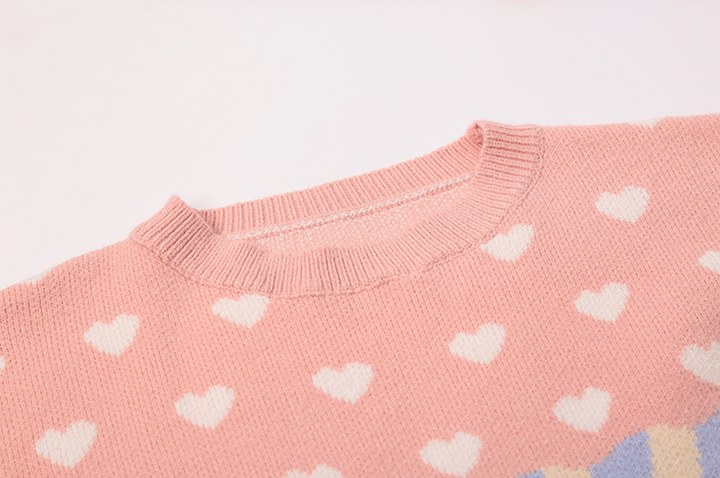 Kawaii Pink Strawberry Sweater - Juneptune