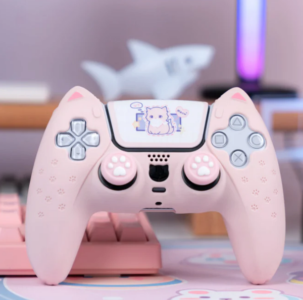 Kawaii Kitty Silicone PS5 Controller Cover - Juneptune