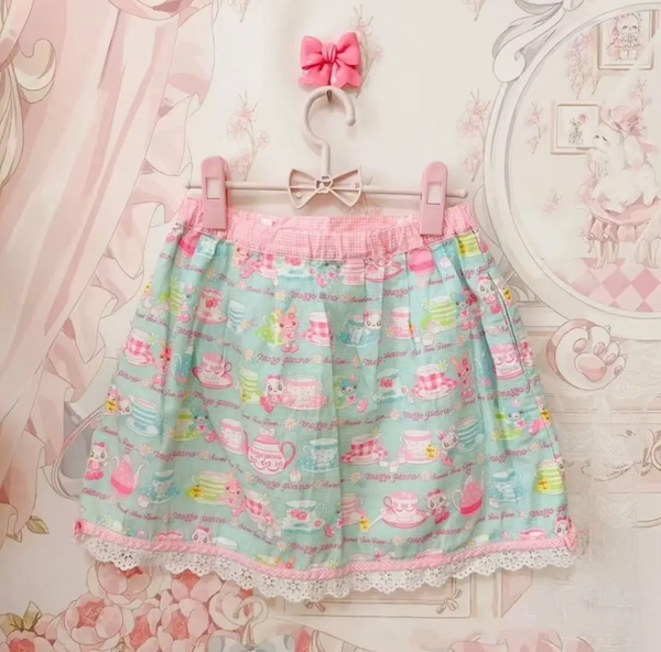 Pastel Tea Party Lace Cake Skirt