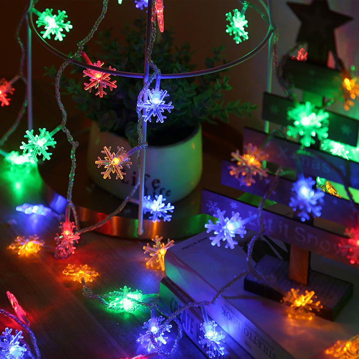 Colorful Snowflake String Led Lights - Juneptune