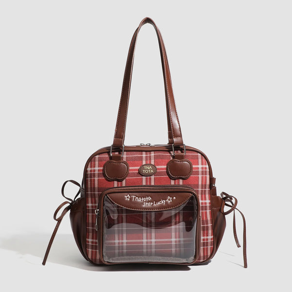 Vintage Academia Plaid Ita Bag