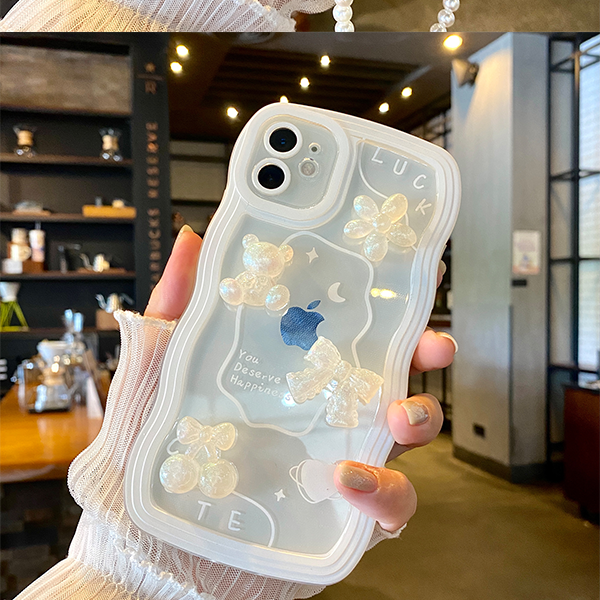 Cute Bear Samsung Phone Case With Bracelet - Juneptune