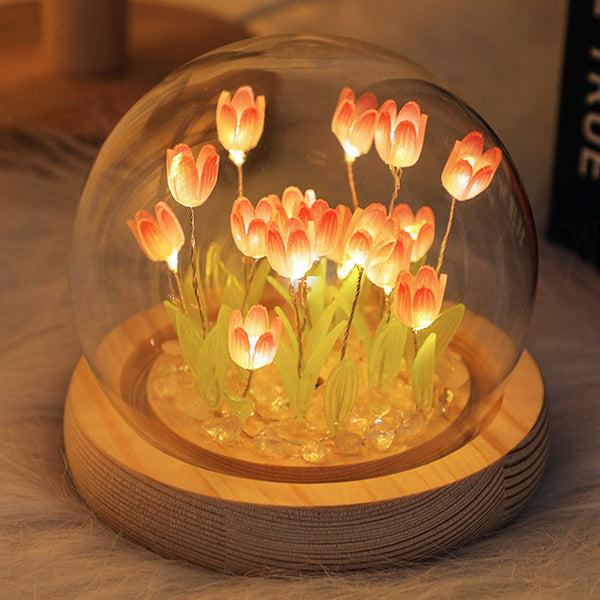 Flower Tulip Night Light Battery Operated Lamp - Juneptune