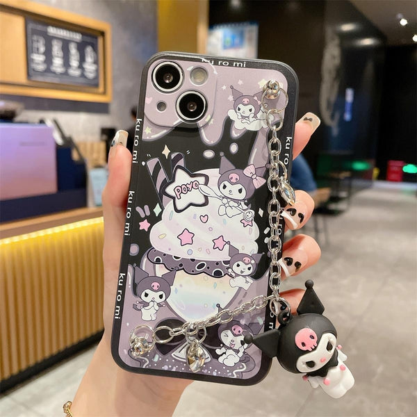 Sanrio Cute iPhone Case With Bracelet - Juneptune