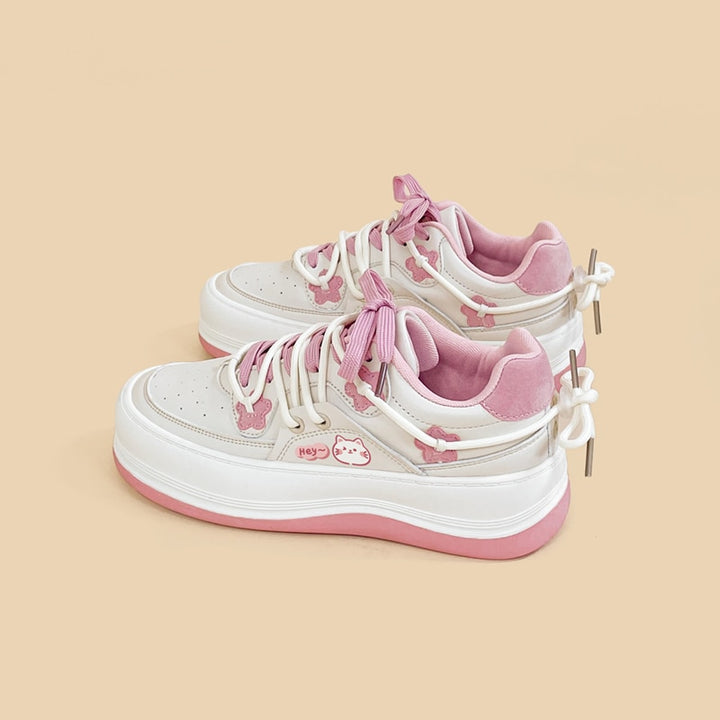 Sakura Cat Chunky Sneakers - Juneptune