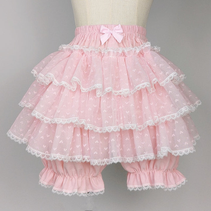 Kawaii Lolita Pumpkin Ruffles Pants - Juneptune