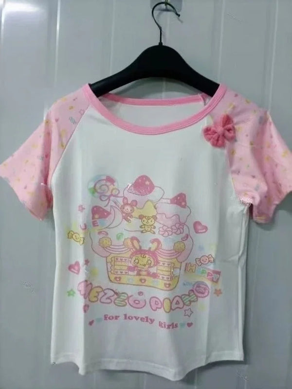 Sweet Dessert Pastel Bunny Picnic Tee