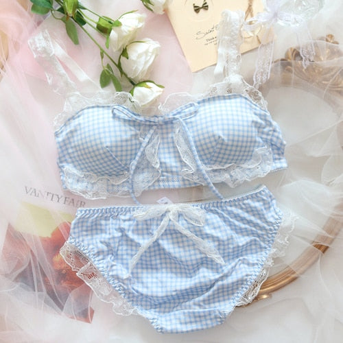 Kawaii Lolita Baby Blue Underwear Set - Juneptune