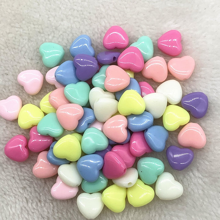 Colourful Heart Shaped DIY Crafting Beads - Juneptune