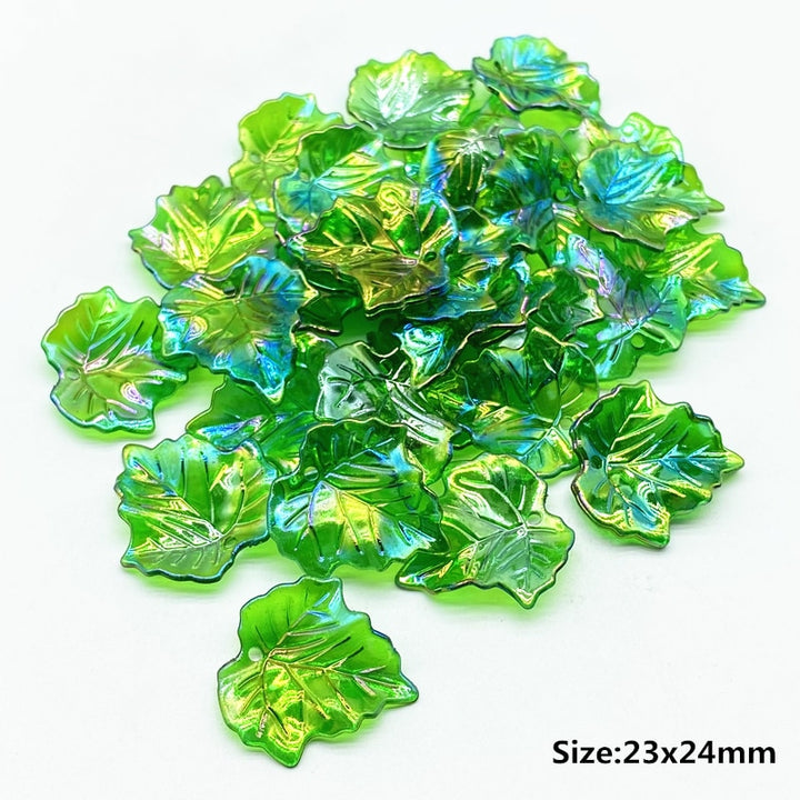 Green Leaf Shaped Beads DIY Set - Juneptune