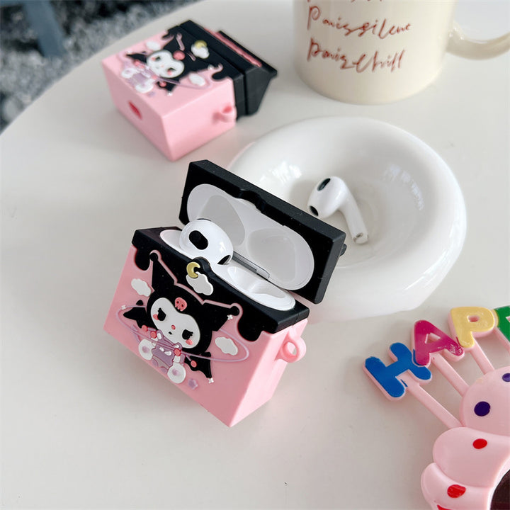 Sanrio Kuromi Milk Box Shaped Airpods Case - Juneptune