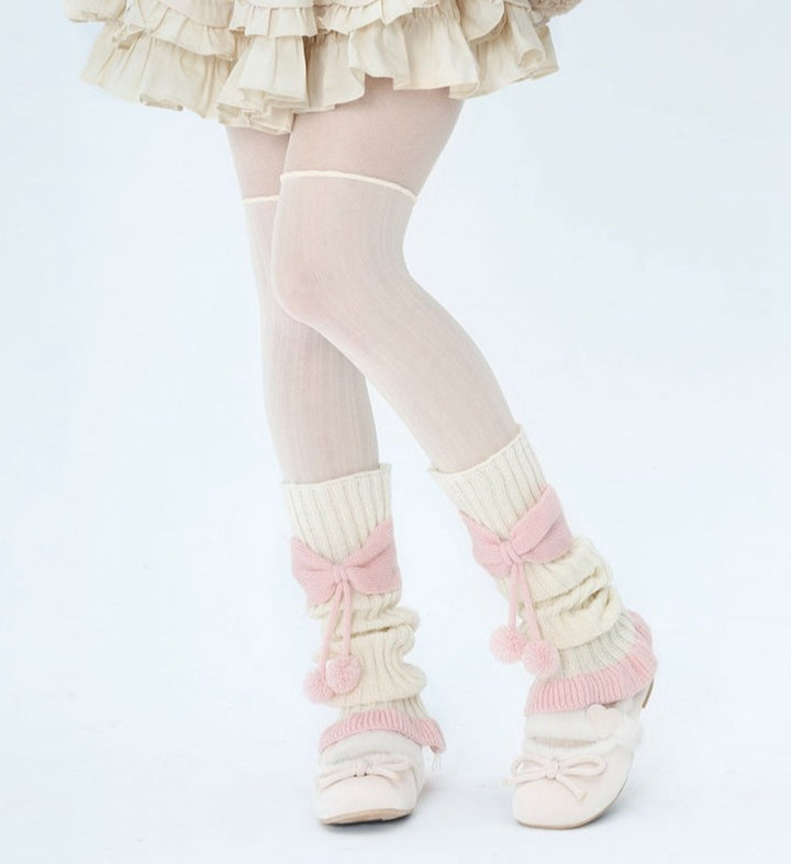 Sweet Lolita Pink Leg Warmers - Juneptune