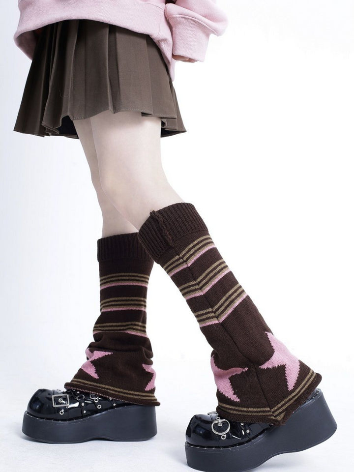 Y2K Gyaru Star Leg Warmers - Juneptune