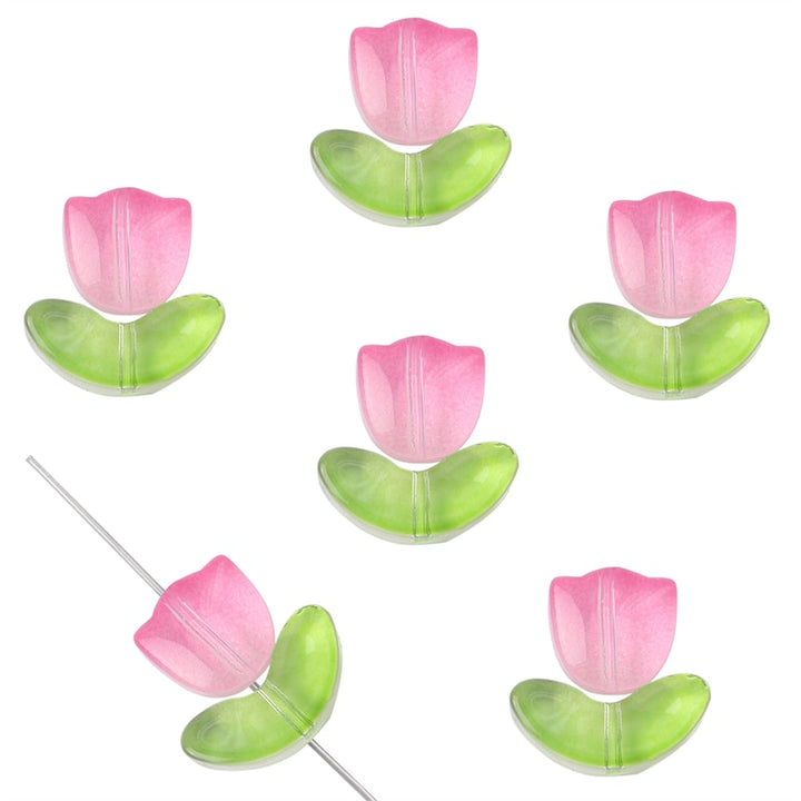 Colorful Tulip Flower Shaped DIY Crafting Charms - Juneptune