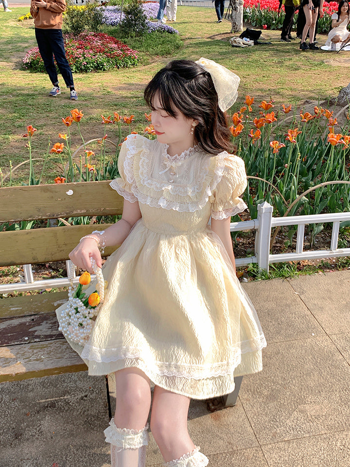 Sweet Lolita Yellow Princess Dress - Juneptune