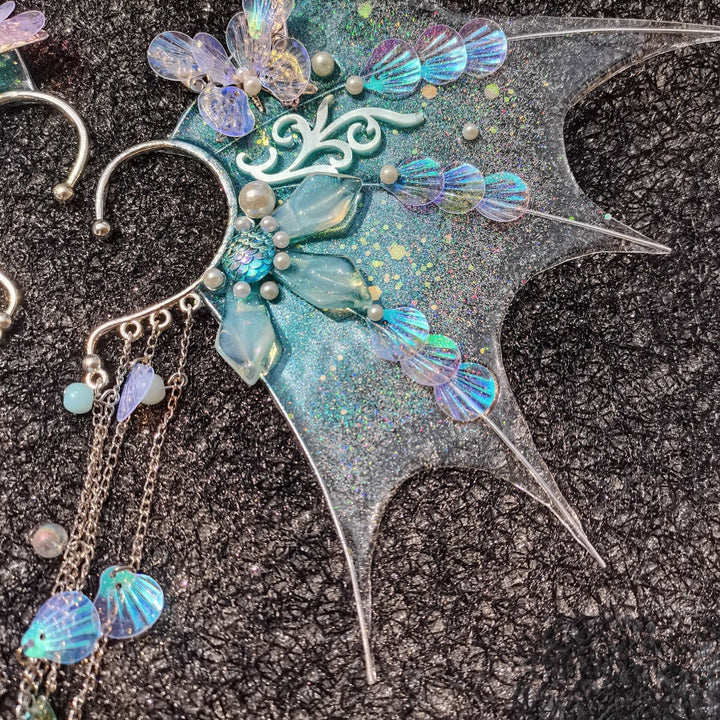 Sea Sparkle Mermaid Earclips - Juneptune