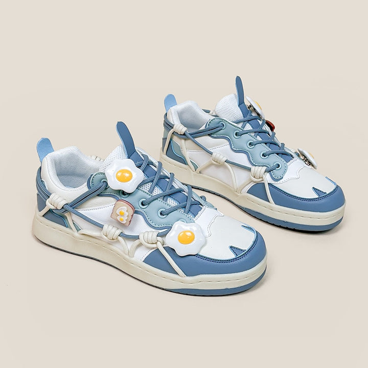 Kawaii Egg Toast Chunky Sneakers - Juneptune