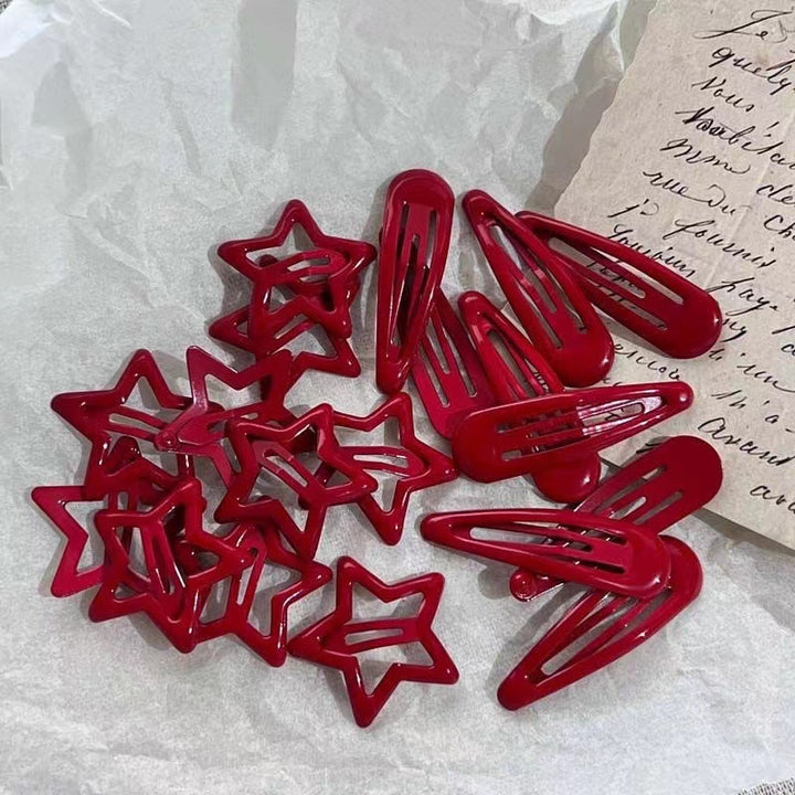 Y2K Aesthetic Star Hair Clips - Juneptune