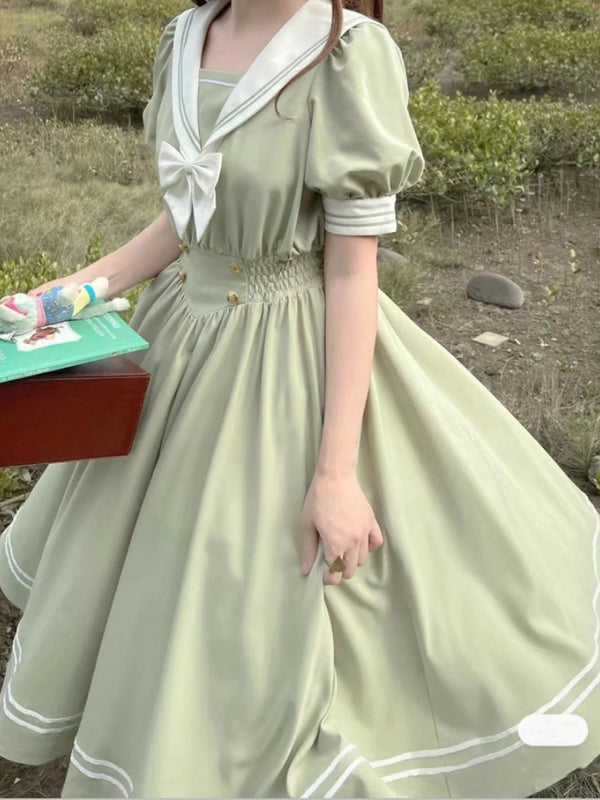 Sailor Green Dress