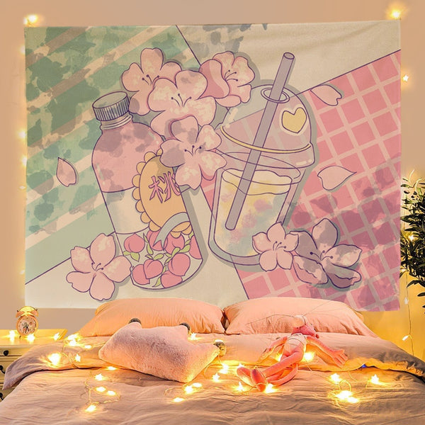 Aesthetic Anime Kawaii Tapestry - Juneptune