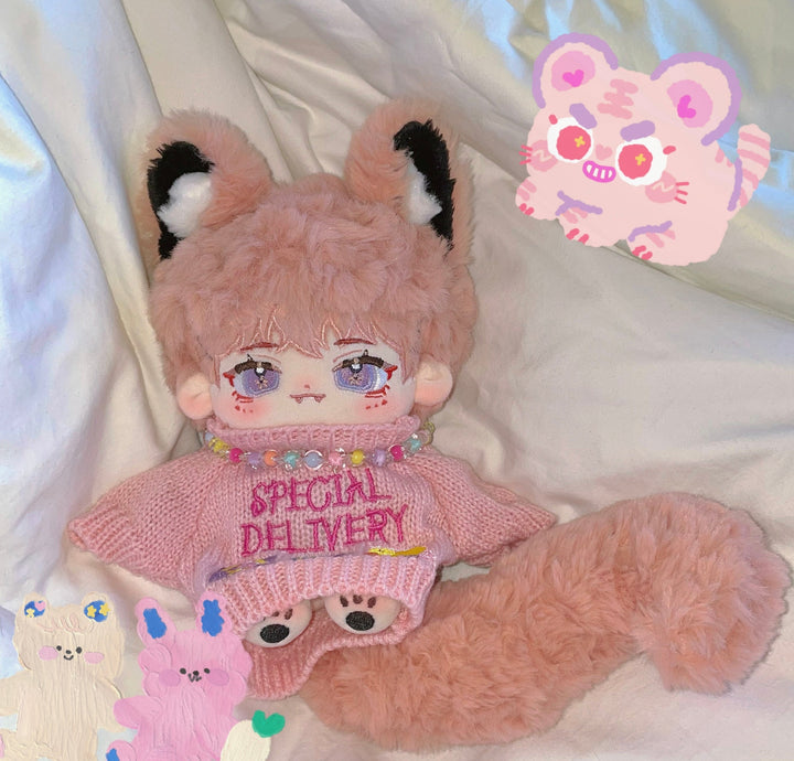 Cute Pink Fox 20cm Plush Doll - Juneptune
