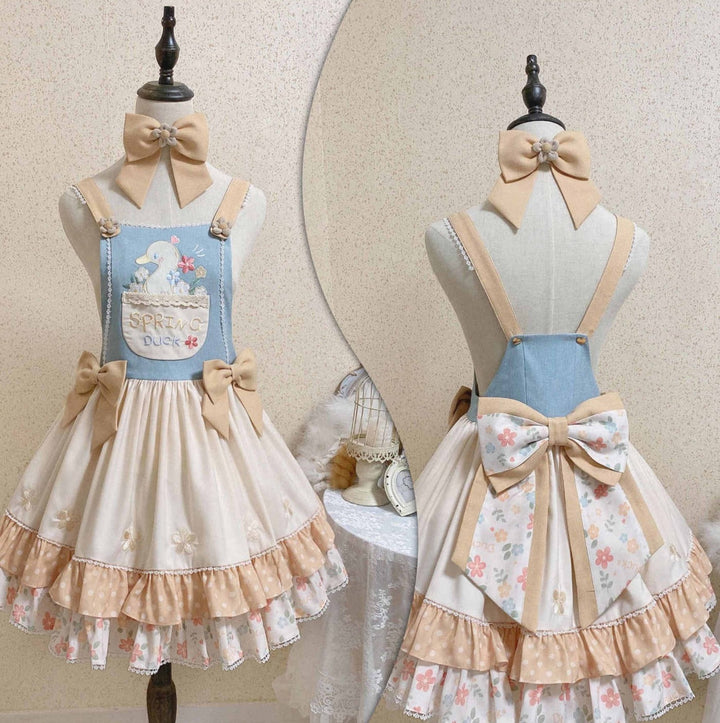 Kawaii Lolita Summer Dress With Bow - Juneptune