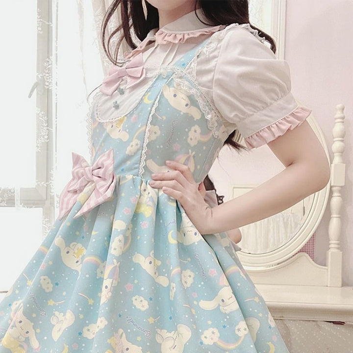 Kawaii Sanrio My Melody Cinnamoroll Kuromi Lolita Harajuku Dress - Juneptune