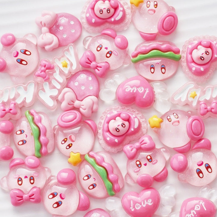 Kawaii Kirby DIY Nail Charms - Juneptune