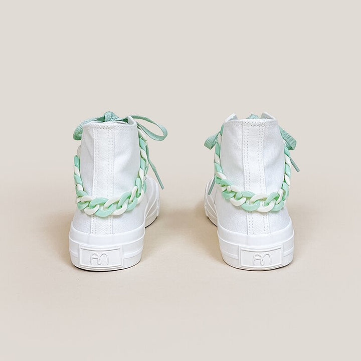 Kawaii Spring Pastel Chain High Top Shoes - Juneptune