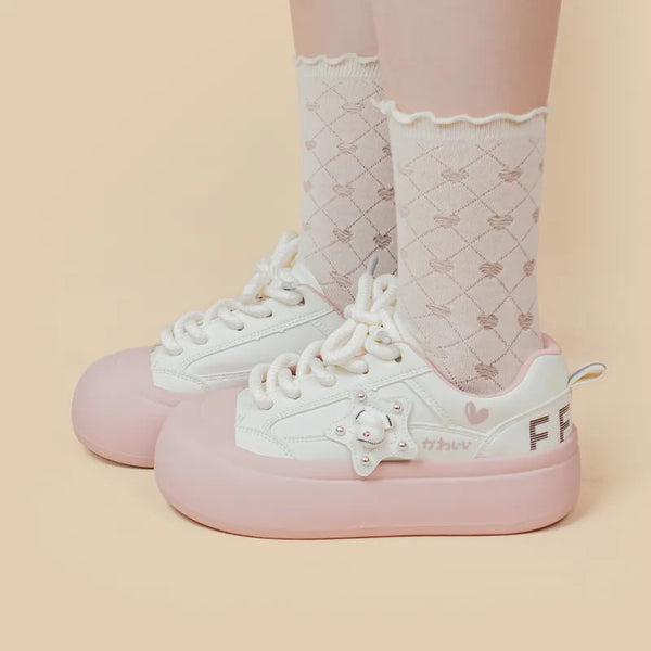 Pink Bear Chunky Sneakers