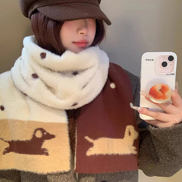 Sausage Dog Cozy Winter Scarf