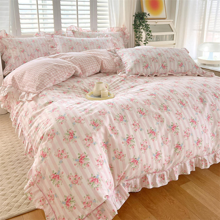 Coquette Princess Duvet Cover With Ruffles - Juneptune