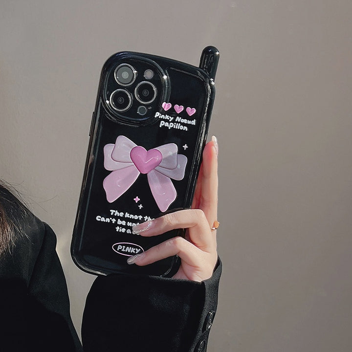 Kawaii Pink Bowknot Telephone iPhone Case - Juneptune