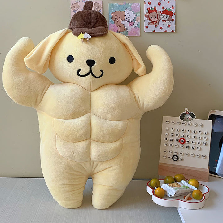 Sanrio Pompompurin Funny Muscle Plush Toy - Juneptune