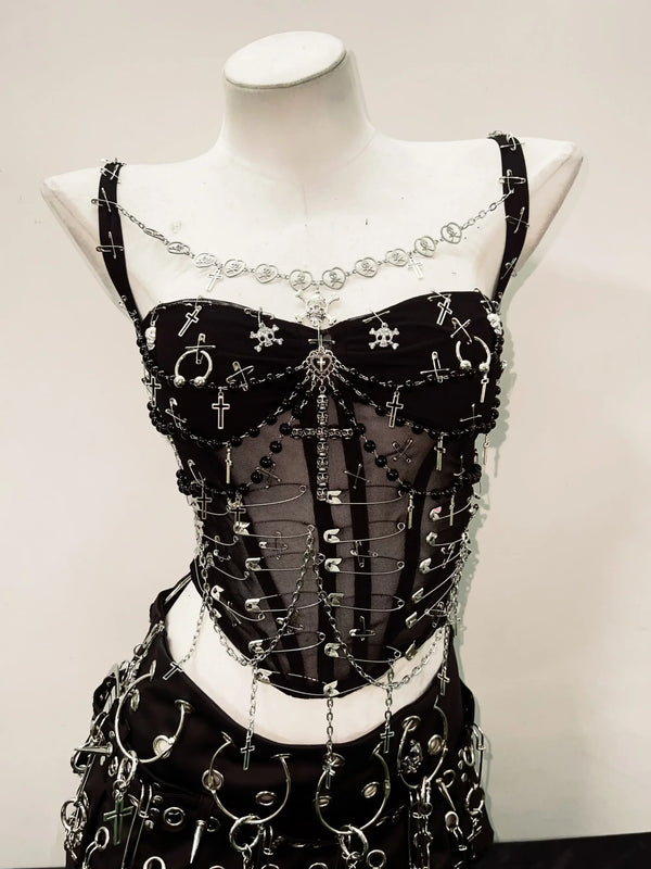 Dark Enchantress Gothic Chain Corset