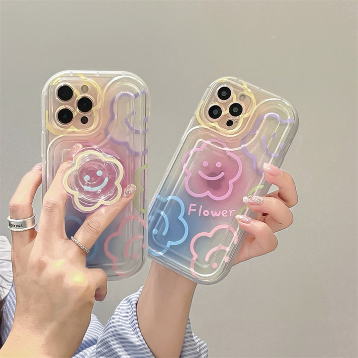 Aesthetic Pastel Flower iPhone Case With Grip - Juneptune