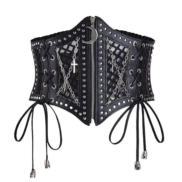 Lunar Lattice Gothic Charm Corset Belt