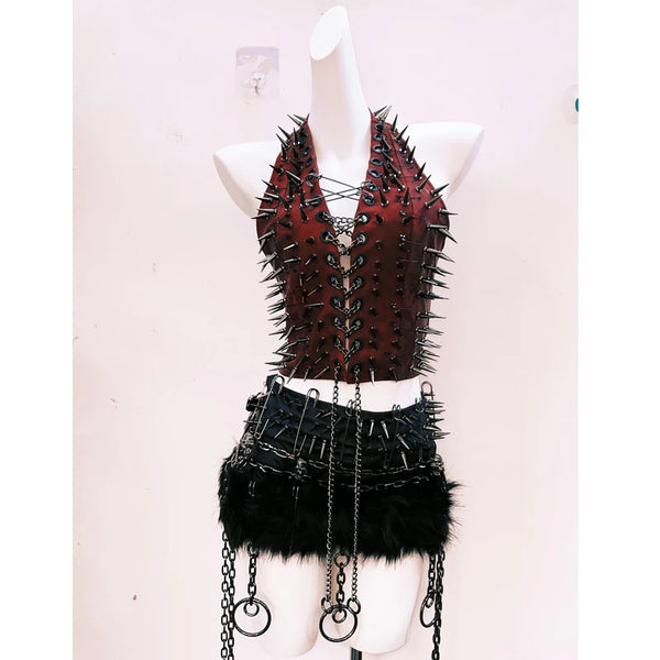 Bloodthorn Spiked Punk Queen Outfit Set