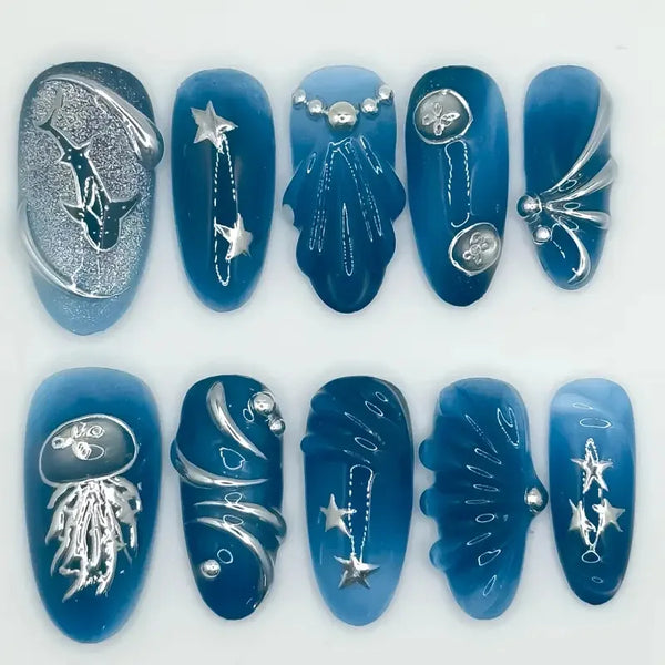 Jellyglow Deepsea Realm Nails Set