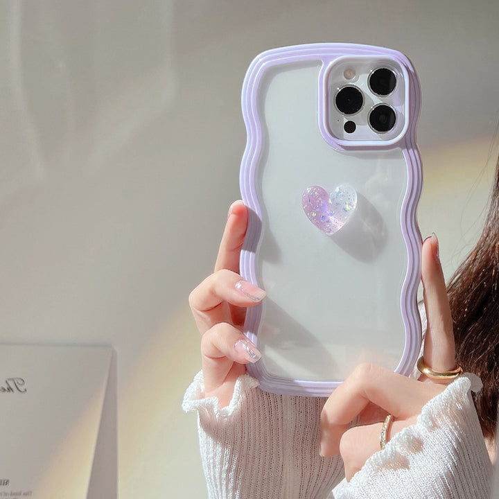 Cute Wavy Heart Colorful iPhone Case - Juneptune