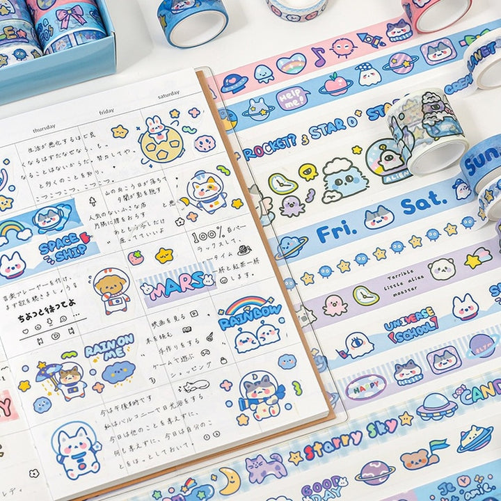 Cute Animal Themed Washi Tape Set - Juneptune