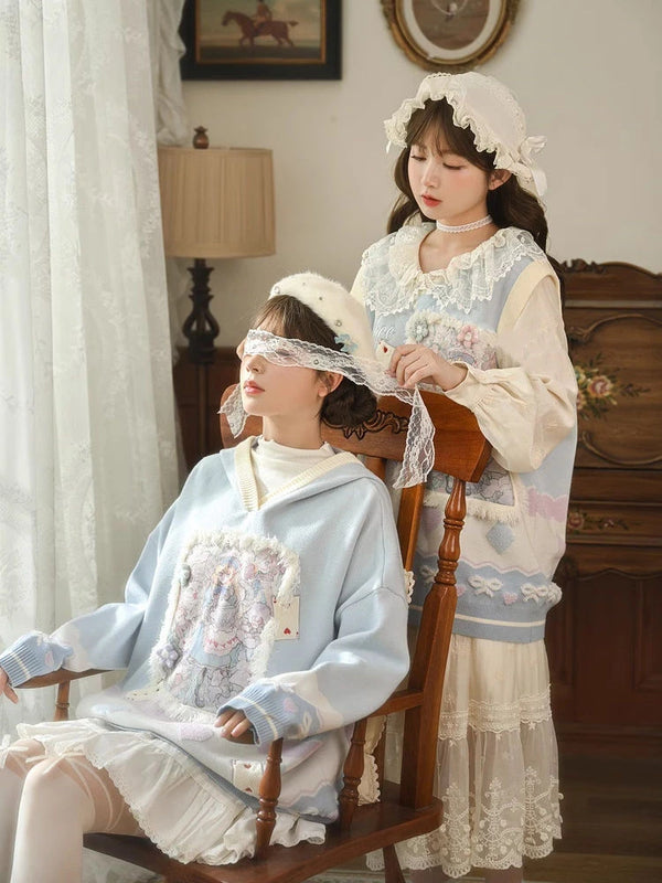 Pastel Dream Lolita Bunny Sweater & Vest