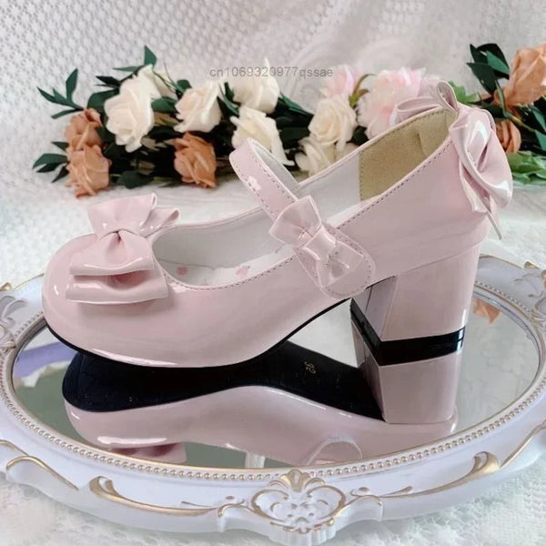 Sweet Lolita Baby Bow Glossy Mary Janes