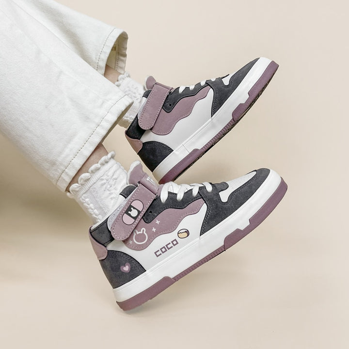 Kawaii Purple Bunny Chunky Sneakers - Juneptune