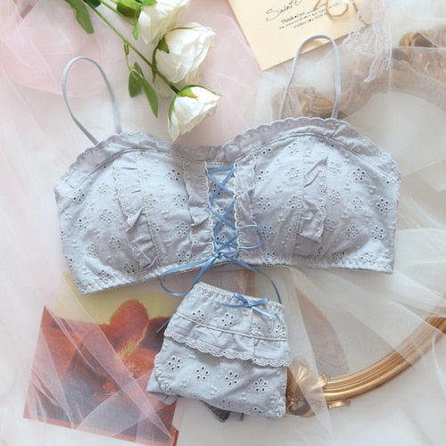 Kawaii Lolita Baby Blue Underwear Set - Juneptune